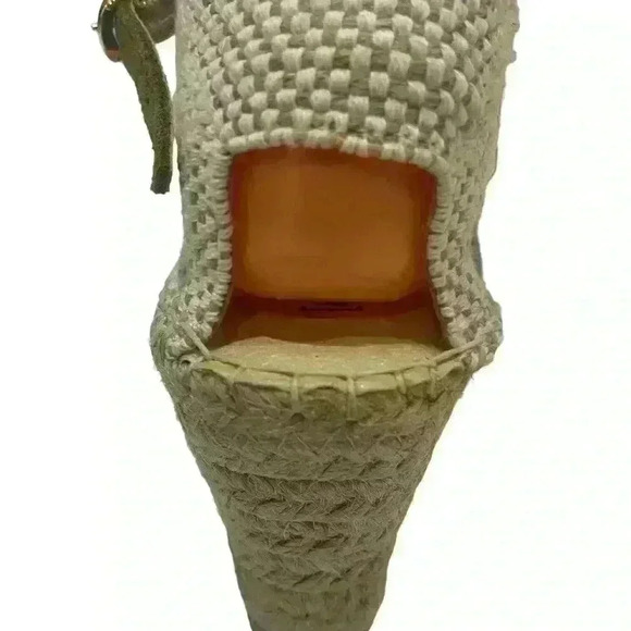 Espadrij l'originale Women Suede Green Jute Heels Ankle Strap Platform Sz 40/ 10 - Picture 14 of 16